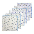 New Born Baby Napkins 18 x 18 Blue Colour Printed Single Layer 6 PCS Pack ( ayara baby products ). 