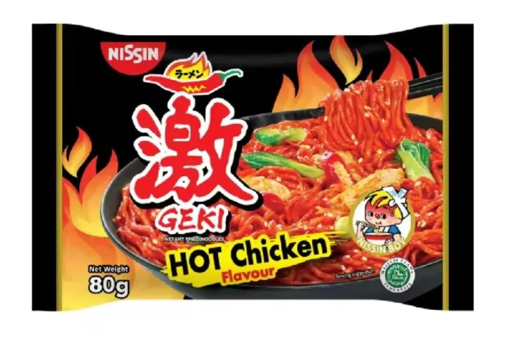 Ramen Nissin Hot Chicken & Hot Spicy Flavour
