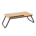 Wooden Portable Folding Laptop Notebook Tablet Computer Table Desk Stand with Mouse Pad Ergonomics Design Suitable for Reading Studying. 