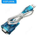 USB2.0 to RS232 DB9 9Pin Male COM Port Serial Cable 0.8Meter with Female to Female Connector Chipset CH340 with CD Driver. 