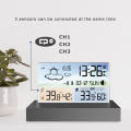 Temperature And Humidity Meter Thermometer With Hygrometer Clock Indoor Outdoor Temperature Humidity Displa. 