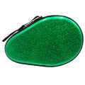 ARELENE Table Tennis Racket Case Shaped Ping Pong Racket Bag Grating Sequined Table Tennis Racket Bag EVA Bag Green. 
