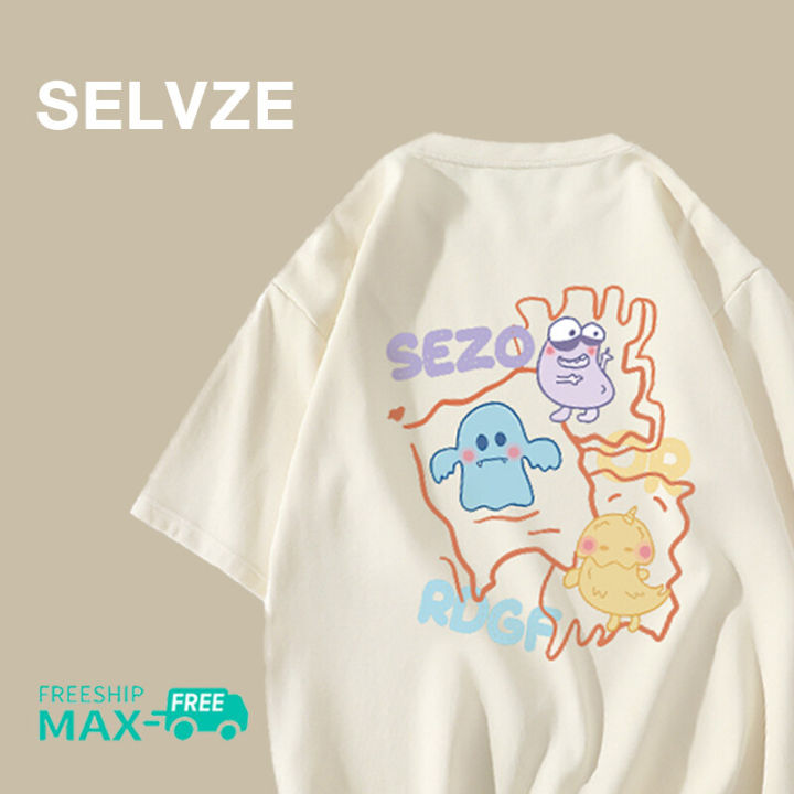 SELVZE The Korean Version of The Casual Funny Print Couple Tops for Woman