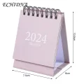 Calendar for Planing Event Log 2024 Mini Desk Calendar Spiral Coil Monthly Planner for Events Logs Office School Supplies Desk Calendar 2024. 