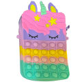 Unicorn Pop Backpack Pop It Shoulder Bag (M) - Multicolor. 