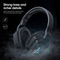 ONIKUMA B60 Wireless Bluetooth 5.2 Headphones LED Light Noise Reduction Mic Foldable Professional Gaming Lightweight Headset. 