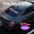 Glass Dynamic Light LED Display V USB 12V/24 Screen for Car Truck Decorative Lights with Animated Flashing Devil Eyes Front and Rear Windshield. 