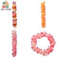 1pc Hawaiian Flower Leis Tropical Luau Beach Party Supplies Of Hula Garland Necklace Bracelet Headband Simulated Silk Flower. 