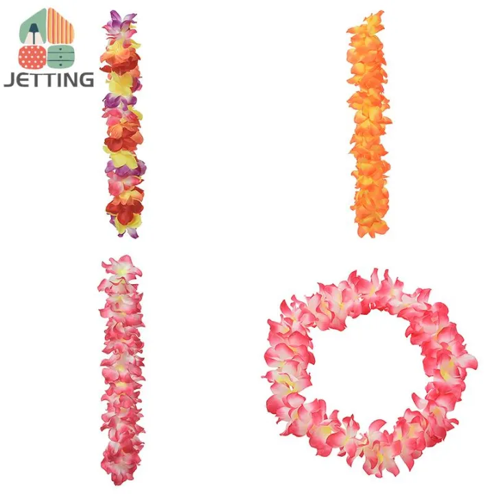 1pc%20Hawaiian%20Flower%20Leis%20Tropical%20Luau%20Beach%20Party%20Supplies%20Of%20Hula%20Garland%20Necklace%20Bracelet%20Headband%20Simulated%20Silk%20Flower%20-%20Image%207