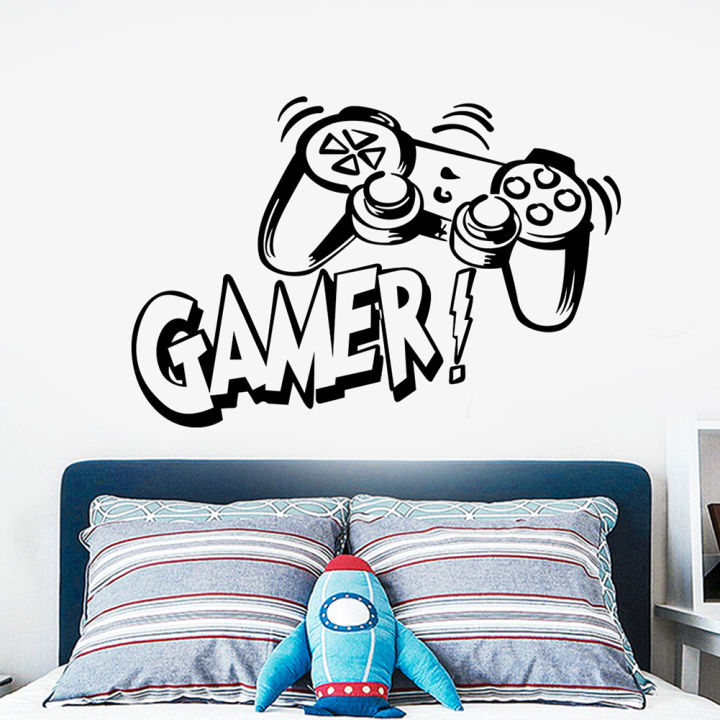 Carved Game Controller Wall Sticker Game Room For Kids Home Decoration