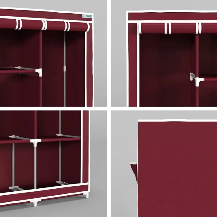 Fashion%20Cloth%20Storage%20Wardrobe%20-%20Foldable%20Storage%20Wardrobe%20Cupboard%20-%20Almari%20-%203%20Door%20Portable%20Folding%20Wardrobe%20Cupboard%20For%20Clothes%20Diy-latest%20Designs%20-%20Image%203