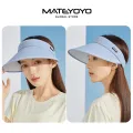 MATEYOYO Foldable Wide Large Brim Sun Hats Summer Beach Bucket Hats for Women Empty Top Visors Cap Outdoor Sport UV Protection Female Cap. 
