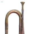 Solid Copper and Brass Bugle Blowing Bugle Signal Musical Instrument with Mouthpiece Cavalry Trumpet Marching Bugle for School Adults Children. 