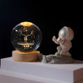 【Fast Delivery 1-4 day】3D Crystal Ball Glowing Night Light 6CM Laser Engraved Carved Interior with Cord Switch USB Powered Desktop Decoration Home Decor Gift for Birthday Festival Holiday. 