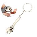 Creative Portable Practical Wrench Shaped Keychain Pendant / Multifunctional Adjustable Universal Alloy Spanner Keyring / Useful Metal Auto Keychain As Repair Tools Or Men Spe. 