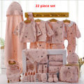 Newborn Baby Clothes Cotton Premium Gift Set 0-12 Months New Born Clothing Family Gifts 22pcs. 