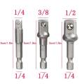 1 Set 3 Pcs Drill Driver Hexagonal Socket Wrench Adapter Extension Set for Electric Screwdriver. 
