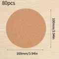 Self-Adhesive Cork Coasters,Cork Mats Cork Backing Sheets for Coasters and DIY Crafts Supplies (80, Round). 