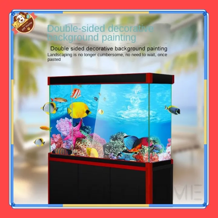 VibeVendor%203D%20Aquarium%20Background%20Fish%20Backdrop%20Static%20Cling%20Wallpaper%20Sticker%20Fish%20wallpaper%20background%20sticker%20painting%20-%20Image%202
