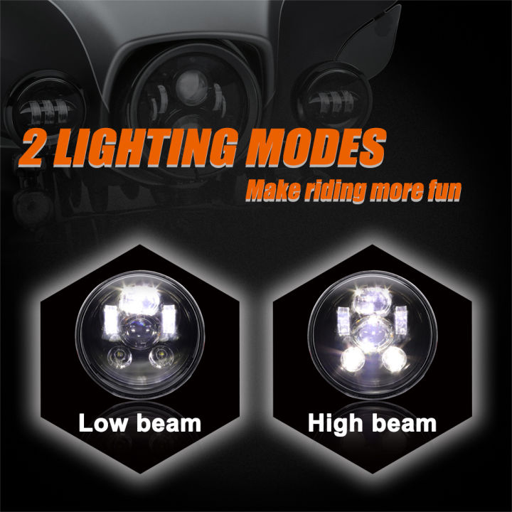 12V%20Motorcycle%20Headlight%20Round%20LED%20Driving%20Lamp%20Head%20Lamp,%202%20Lighting%20Modes,%20Fit%20for%205.75%20inches,%20Retro%20Turn%20Signal%20-%20Image%207