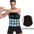 Waist Cincher Slimming Vest Body Shaper Tummy Fat Burning Shaper Slim & Lift Slimming Shirt For Men Black vest slimming Vest (XXL)- Black. 