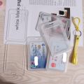 Clear PVC ID Card Cover Plastic Bus Card Holder Case To Protect Credit Cards Bank ID Card. 