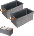 2Pcs Portable Organize Storage Box,Clothing Storage Bins with Handles,Large Thickened Strong Load Bearing Collapsible Storage Bins Cubes Organizer for Clothes Towels. 