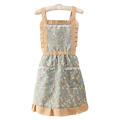 Apron Kitchen Sleeveless Oil Resistant Cute Korean Edition Home Cooking Apron Small Fragmented Flower Apron Household Cover Up. 