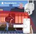 4MP Full HD PTZ WiFi Camera H.265 Auto Tracking-Wireless IP Camera 4x Digital Zoom AI human Detection Dual Light Source.. 