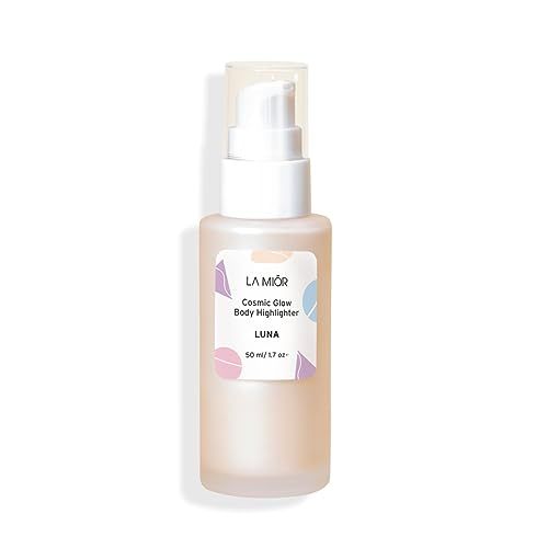 LA MIOR Cosmic Glow Body Highlighter - Luna | Liquid Highlighter for Body, Flawless Radiance, Lit-from-Within, Blurs Imperfections, Transfer & Sweat Proof, Clean - 50ml (FROM INDIA)SAB