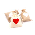 10x14cm Linen Drawstring Bag Vintage Natural Burlap Gift Candy Bags Wedding Candy Bags Jute Gift Jewelry Pouch. 