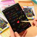 Sketchbook Paper Graffiti DIY Coils Drawing Book Children Creative Scratch Painting Colorful Dazzle Scratch Note 10 pages/book. 