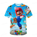 Game Super Mario Bros Tshirt Kids Clothing Tops Boy T-shirt Game 3D Print T Shirts Funny Anime Men Women Short Sleeve Tees. 