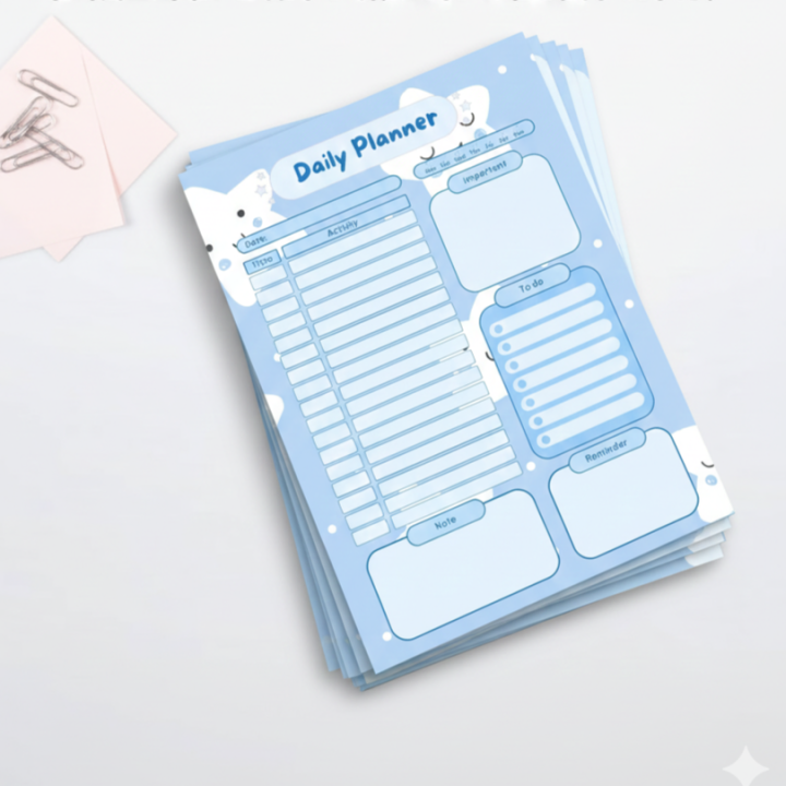 Daily Planner 2026 - 30 pages/50 pages – Minimalist A5 80GSM double ...