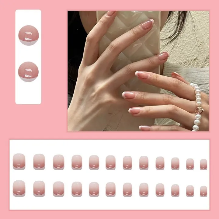 BTS%20%E3%80%90WITH%20GLUE%E3%80%9124Pcs%20Fake%20Nails%20Pattern%20Flower%20French%20False%20Nails%20Wearable%20Press%20on%20Nails%20Artificial%20Nails%20Box%20Packing%20-%20Image%207
