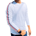 White Color Long Sleeve Men's T Shirt New Style Material 160GSM. 