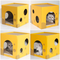 【 ROCKCAT 】2 Layer Box Shape Cat Scratcher Board Scratching Box Scratcher House Cat Cardboard Box Cat House Cat Bed 纸盒猫抓板. 