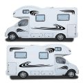 Car Two side RV Stripes Graphics Decals Car Stickers Vinyl Graphics for Caravan Travel Trailer Camper Van. 