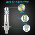 2Pcs H1 LED Auto Headlight Bulbs 8000K 100W Ice Blue Super Bright Car Fog Lights Encounter. 