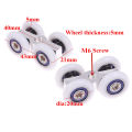 1Pair Sliding Door Rollers 4 Wheels Hanging Home Door Accessories Hardware. 