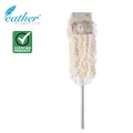 COTTON FLAT MOP 40CM FOR WET AND DRY WITH 120CM METAL HANDLE. 