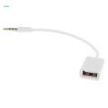 2xAUX 3.5mm Male Audio Jack to USB 2.0 A Female OTG Cable for Music MP3 U Disk. 