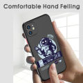 UCUC for OnePlus 7T Case Impression Astronaut Frosted Transparent Hard Cover Shockproof Phone Protect Case. 