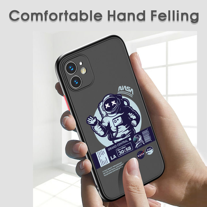 UCUC%20for%20OnePlus%207T%20Case%20Impression%20Astronaut%20Frosted%20Transparent%20Hard%20Cover%20Shockproof%20Phone%20Protect%20Case%20-%20Image%204