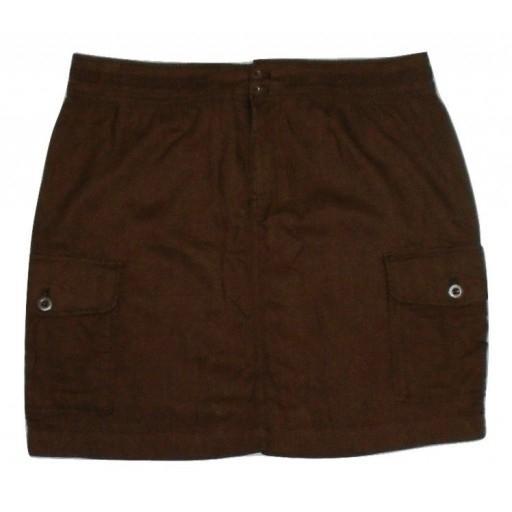 IZOD Women's Brown Linen Skirt