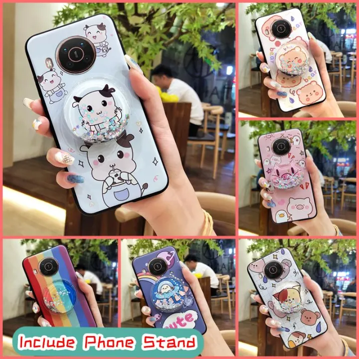 Soft%20Case%20Simplicity%20Phone%20Case%20For%20Nokia%20X20/X10%20Glitter%20TPU%20Waterproof%20Kickstand%20protective%20cute%20Dirt-resistant%20-%20Image%204