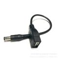 DC 5.5mm x 2.1mm Male to USB Female Adapter Power charging Cable DC5.5.X2.1 mm USB Type A Female Connector Cable Cp-1-48_110B. 