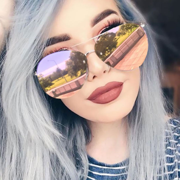 Mirror%20Sunglasses%20Men%20Or%20Women%20OVal%20Brand%20Designer%20Sun%20Glasses%20aviation%20Pink%20Rose%20Gold%20Eyeglasses%20Metal%20Frame%20How%20Sale%20-%20Image%202
