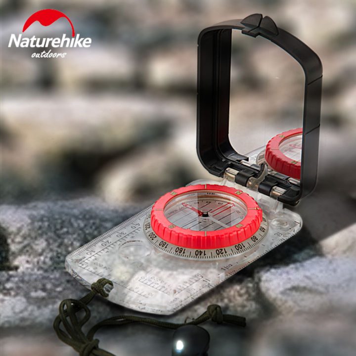 【58cf904a】Hike Luminous Compass With Mirror Light Durable Anti-shock ...