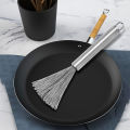 Stainless Steel Pan Brush Bowl Plate Long Handle Strong Decontamination Convenient Fast Sink Stove Kitchen Clean Tools. 